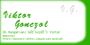 viktor gonczol business card